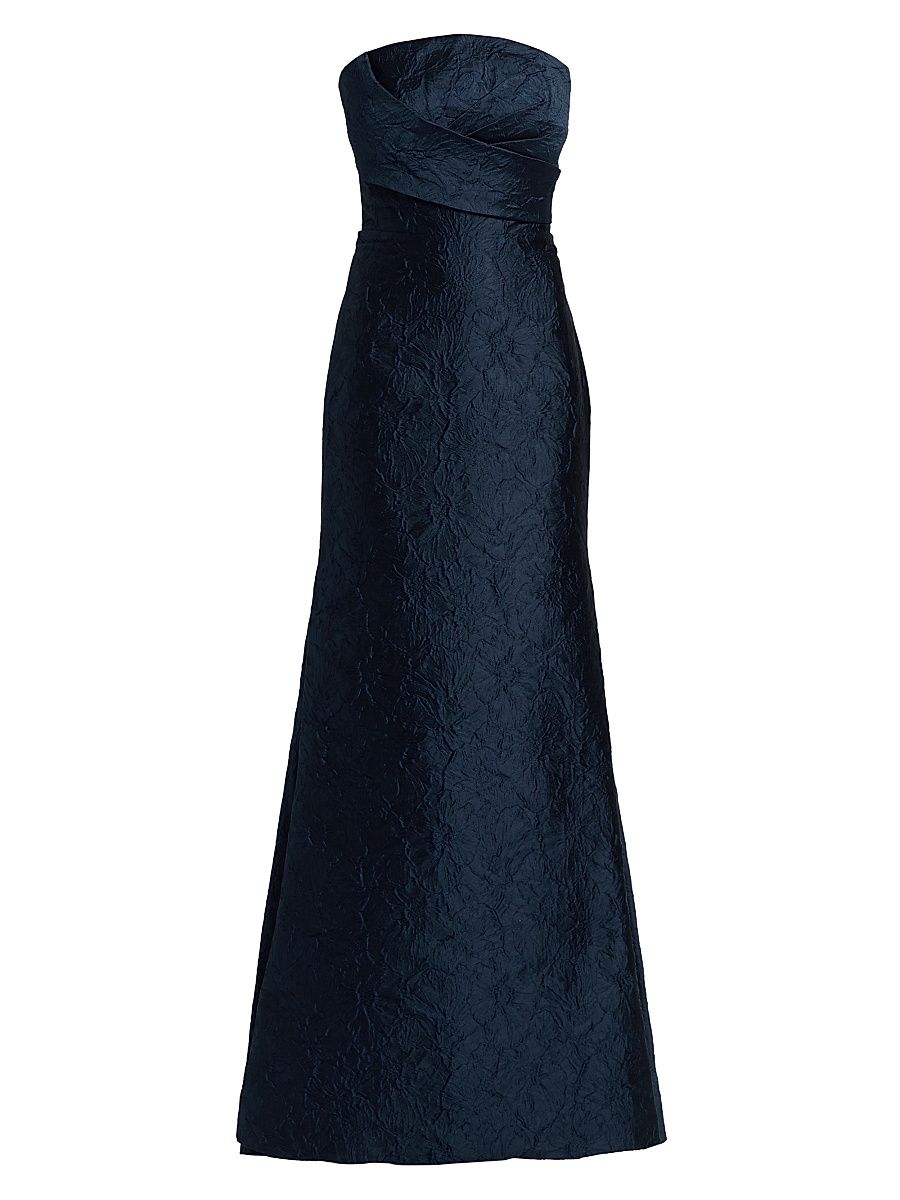 Women's Harlow Jacquard Strapless Gown - Midnight Fog - Size 2