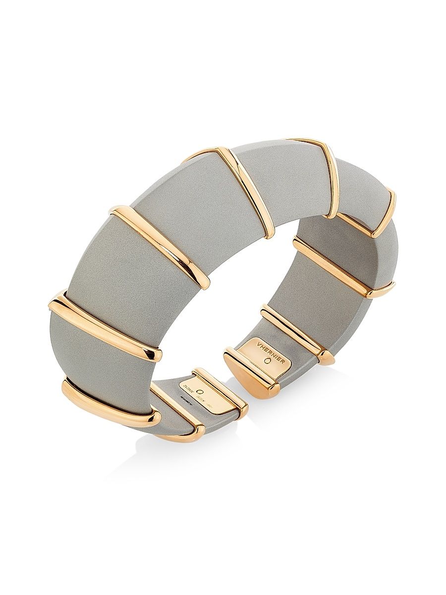 Women's Ardis Aluminum & 18K Rose Gold Cuff - Aluminum - Size Medium
