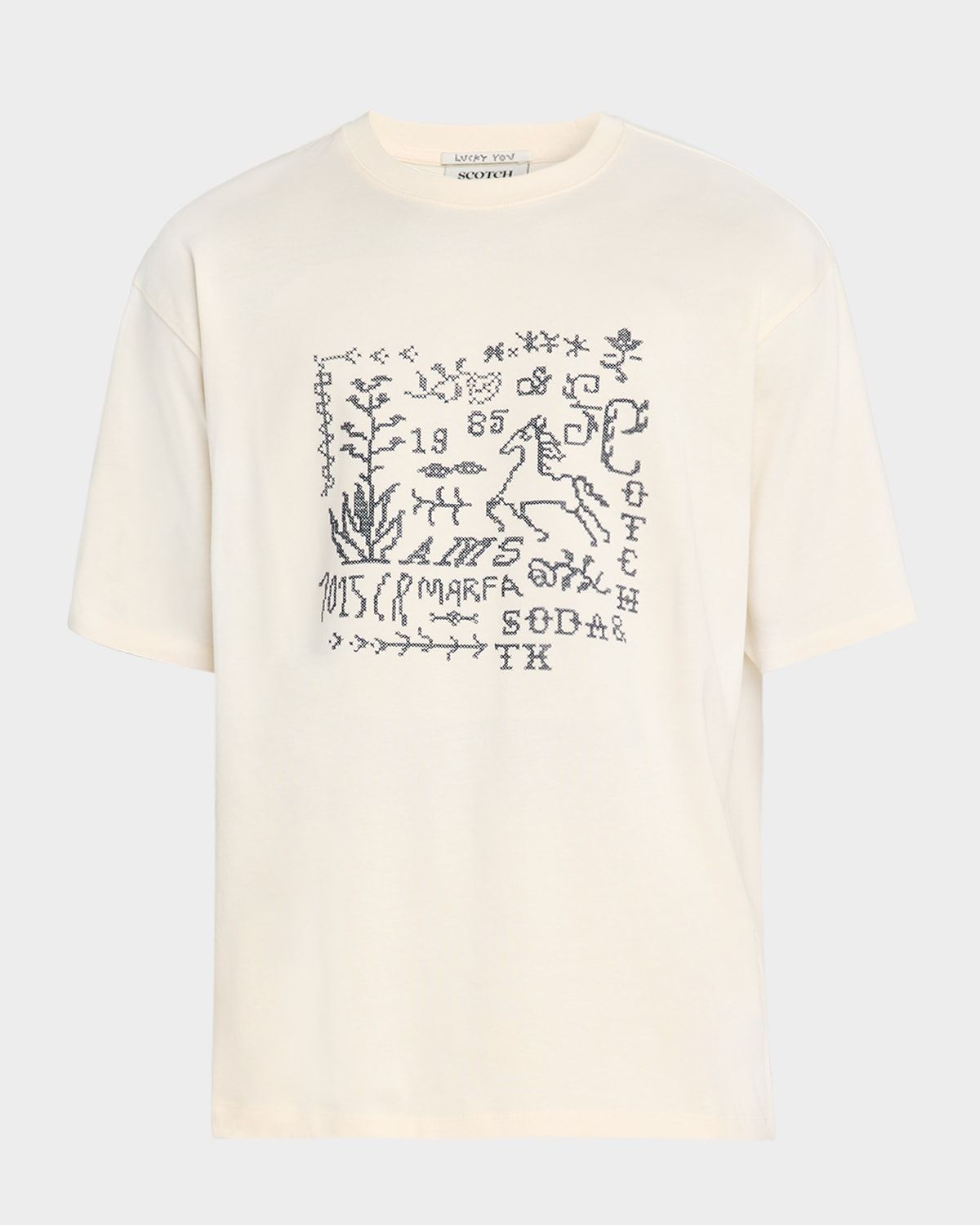 Men & apos;s Cross-Stitch Artwork Relaxed-Fit T-Shirt