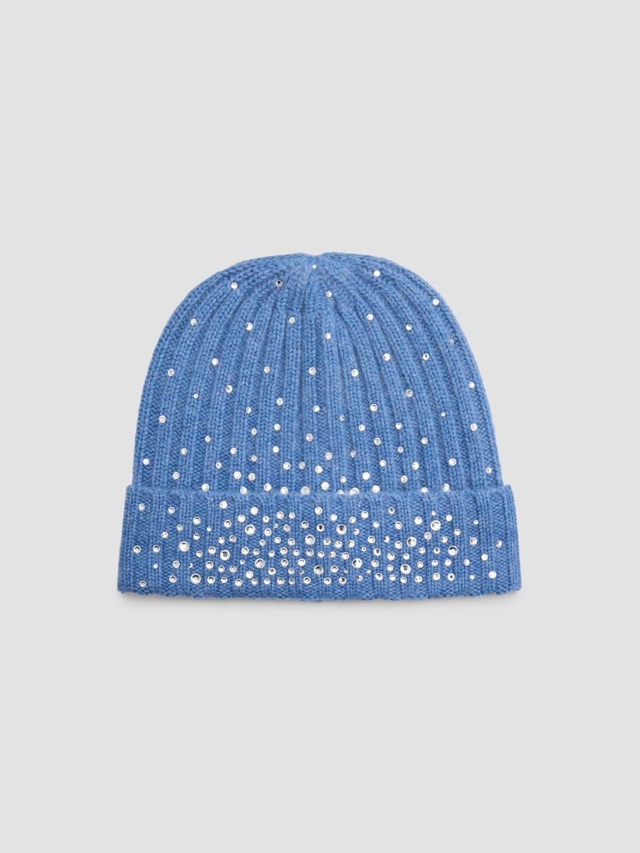 Carolyn Rowan Collection Women's Embellished Asterism Cashmere Beanie - Denim