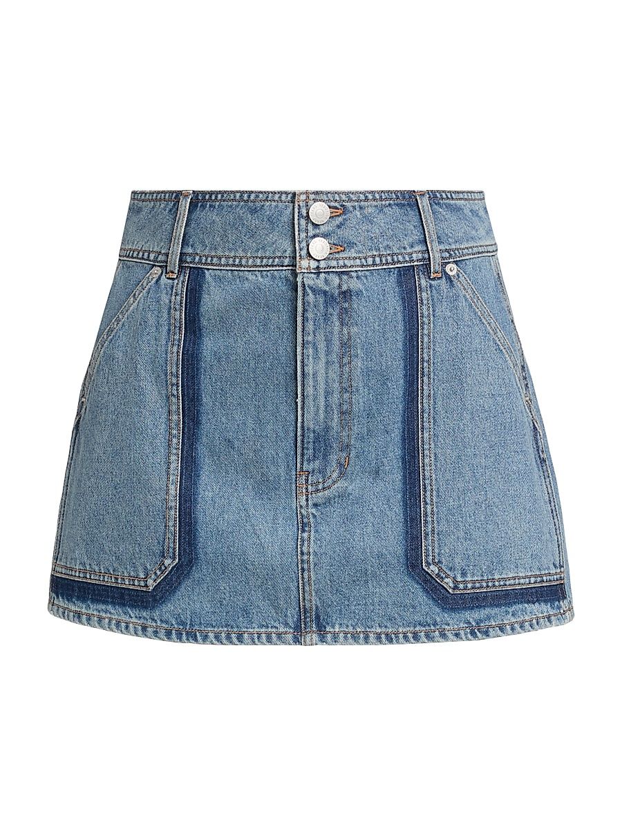 Women's Vilma Cotton Denim Miniskirt - Sunburst - Size 8