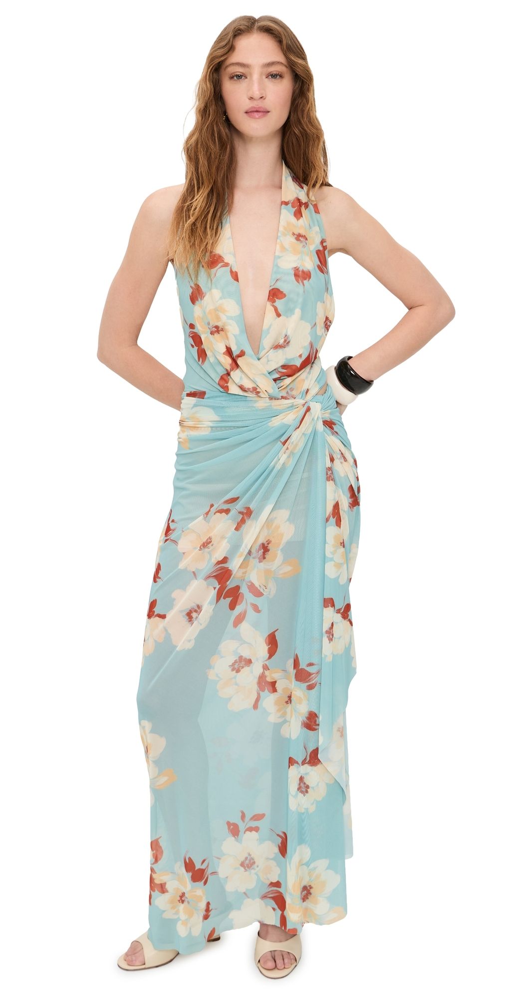 Bec + Bridge Calliope Drape Maxi Dress Sonara Floral 8