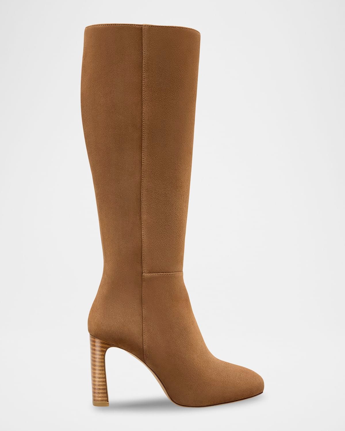 90mm Babette Suede Knee-High Platform Boots