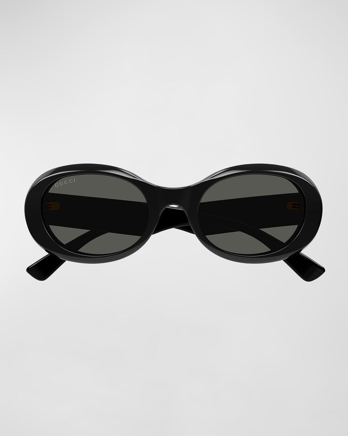 Logo Acetate Oval Sunglasses
