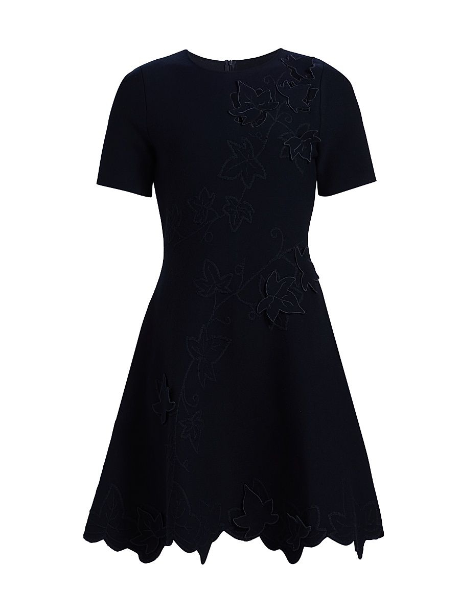 Women's Ivy Cut Out Fit & Flare Knit Dress - Navy - Size Large