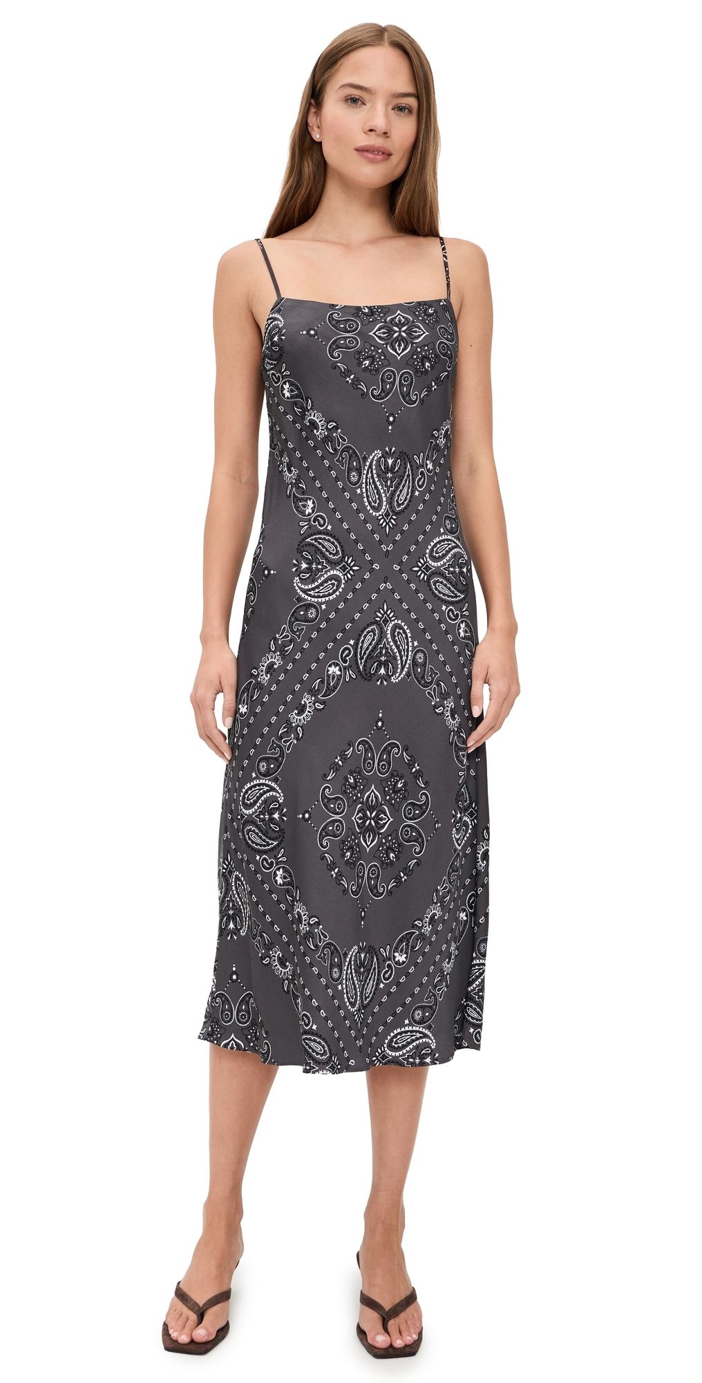 Madewell Cami Maxi Slip Dress Chocolate Plum 8