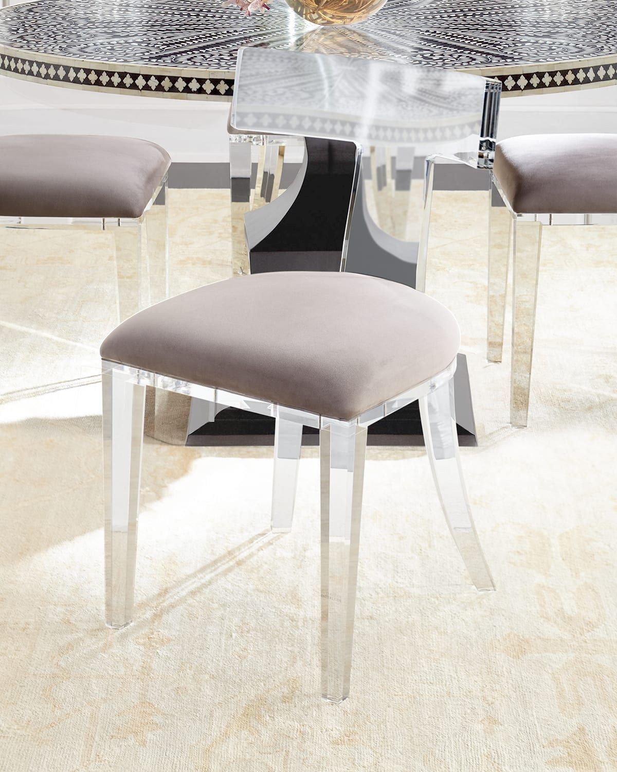 Tristan Acrylic Klismos Chair
