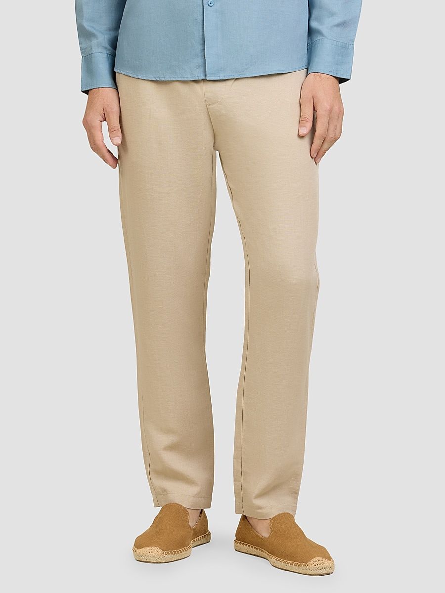 Men's Air Linen-Blend Drawstring Pants - Sandalwood - Size XXL
