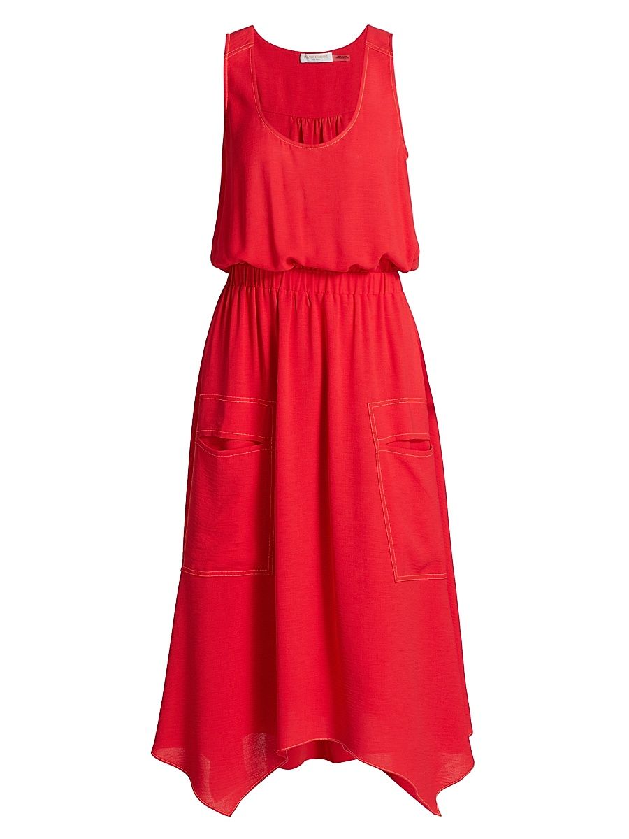 Women's Hallie Sleeveless Midi-Dress - Flame - Size Small