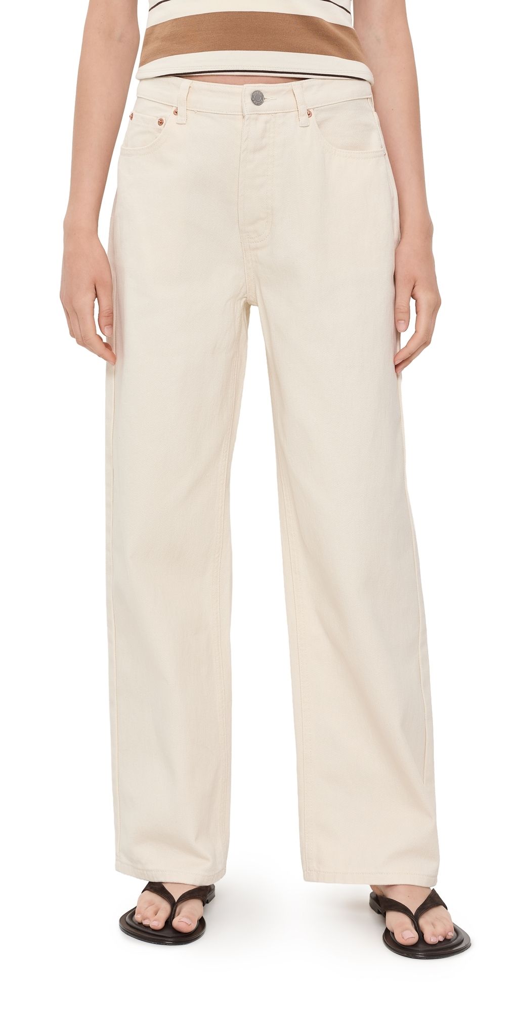 PARKE Wide Leg Jeans Cream 30