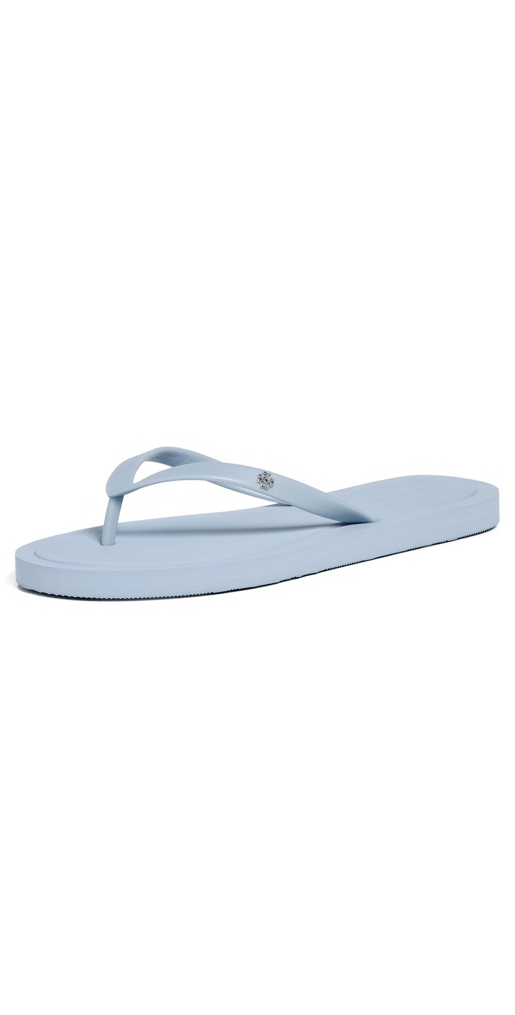Tory Burch Kira Padded Flip Flops Aria Blue/Silver 10