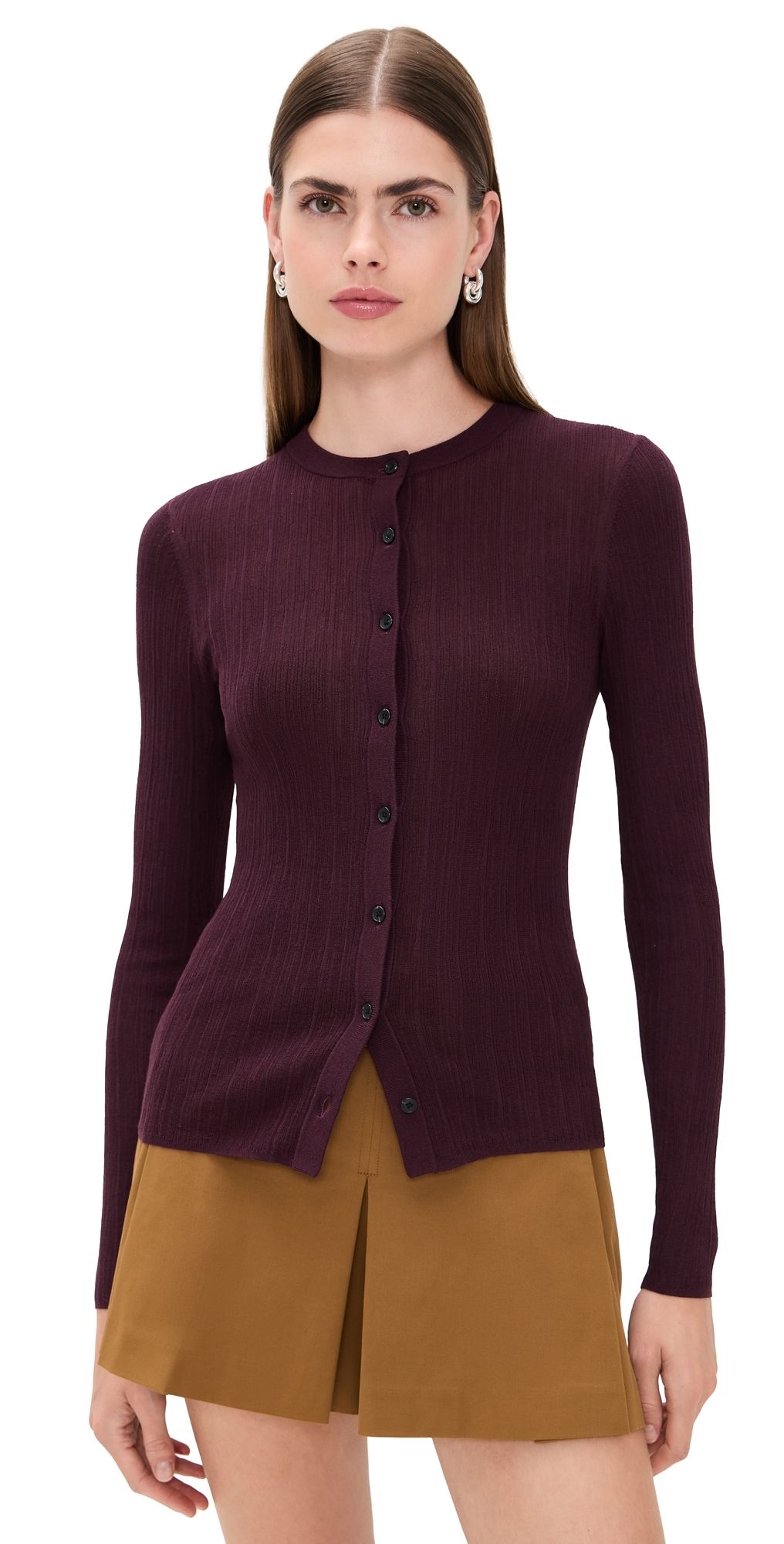 A. L.C. Fisher Cardigan Plum L