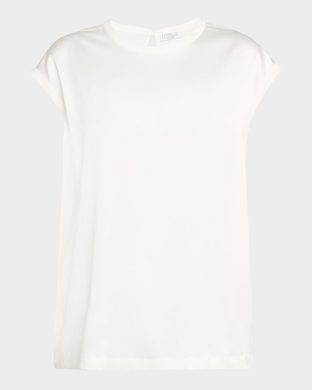 Cap Sleeve Satin Silk Top