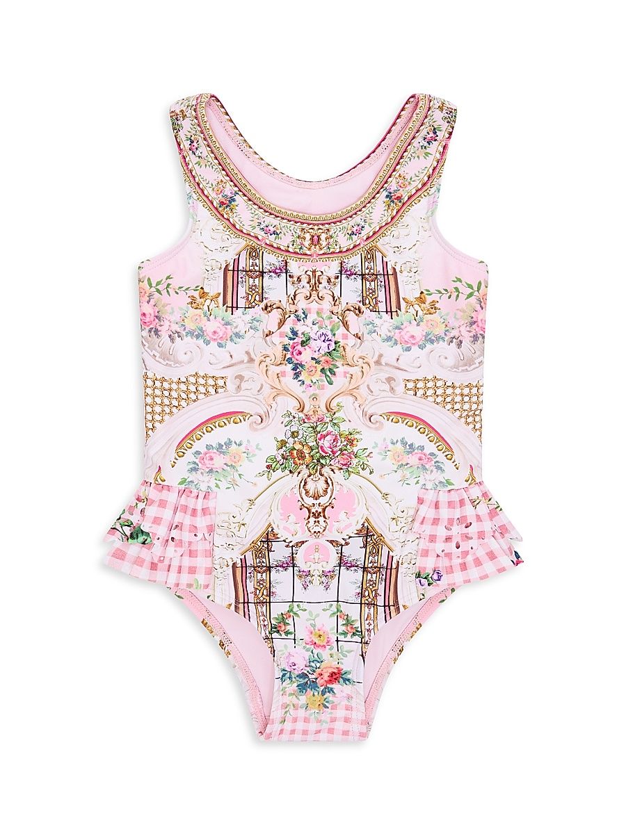 Baby Girl's Lisbon Lullaby Ruffle-Back One-Piece Swimsuit - Lisbon Lullaby - Size 18 Months