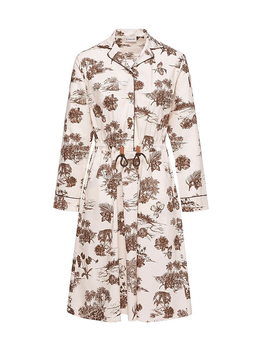 Women's Shirt Dress in Cotton - White Ivory - Size Large