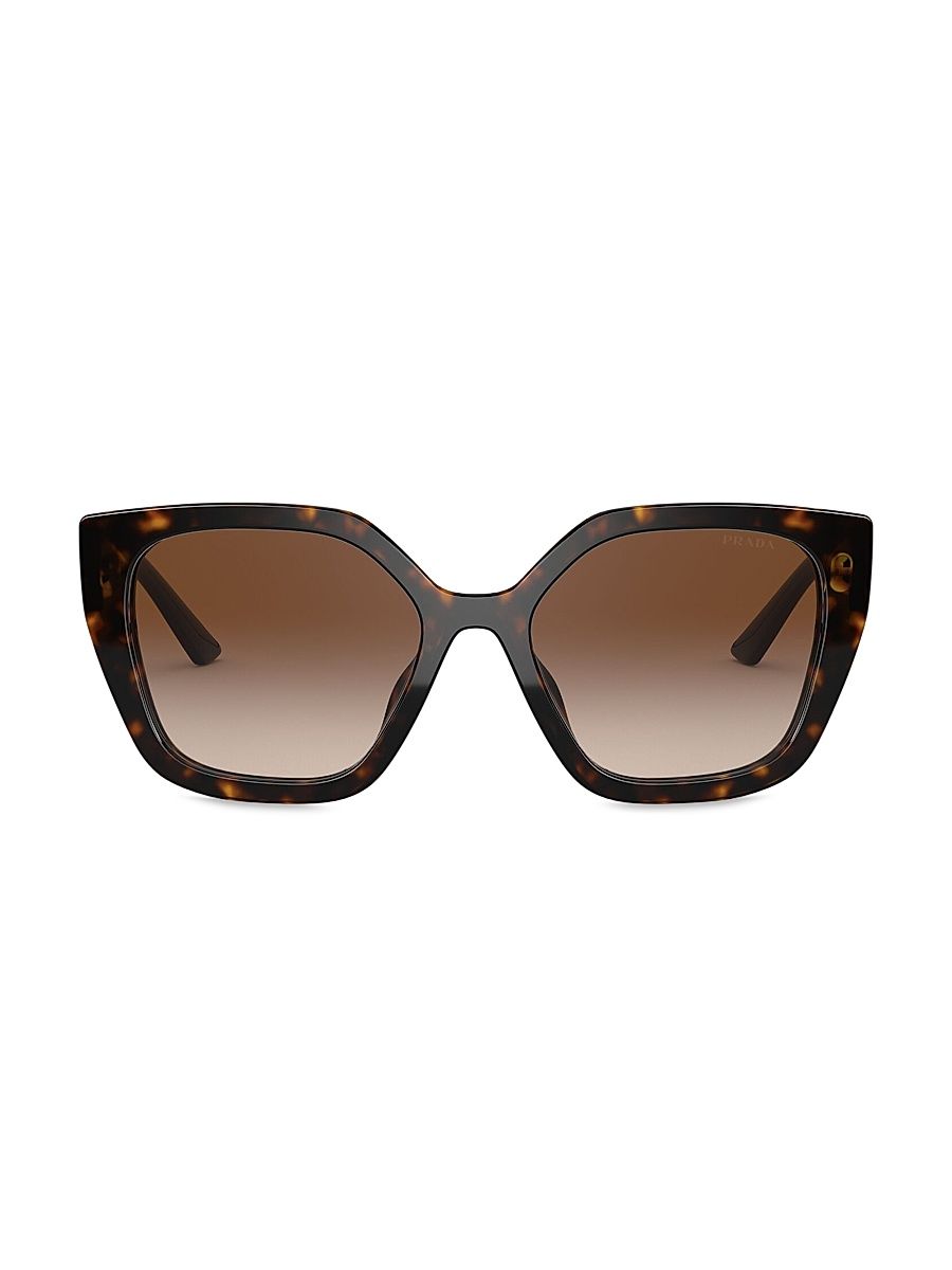 Women's 52MM Square Sunglasses - Havana