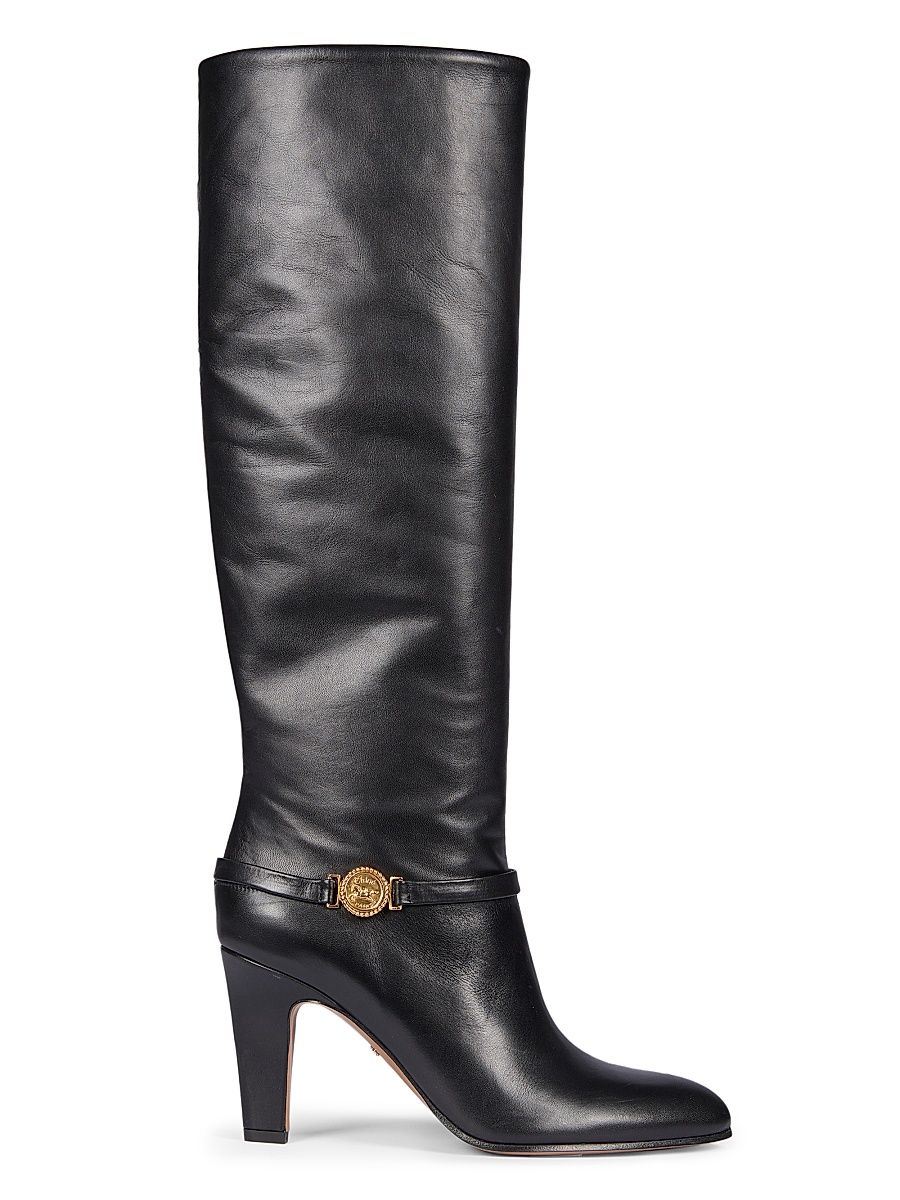 Women's Eve Leather Tall Boots - Black - Size 11