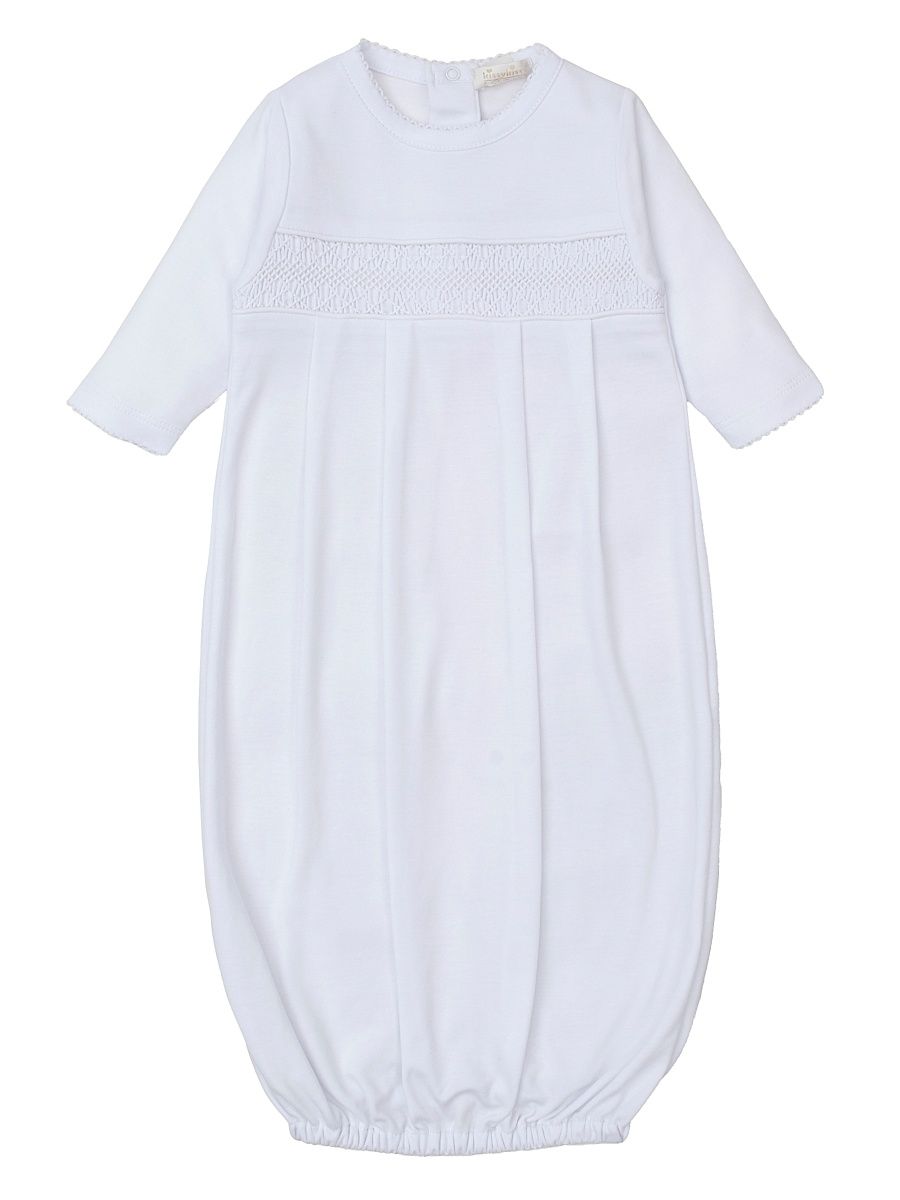 Baby's Charmed Cotton Sleeper Gown - White - Size Newborn