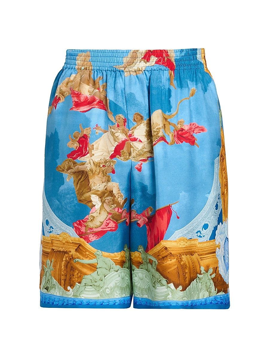 Men's Affresco Silk Twill Shorts - Size 46