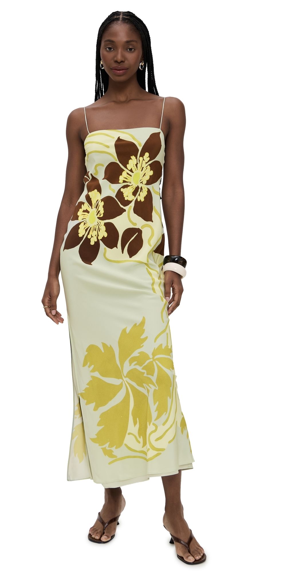 SIR. Amaia Slip Dress Floral Vine 0