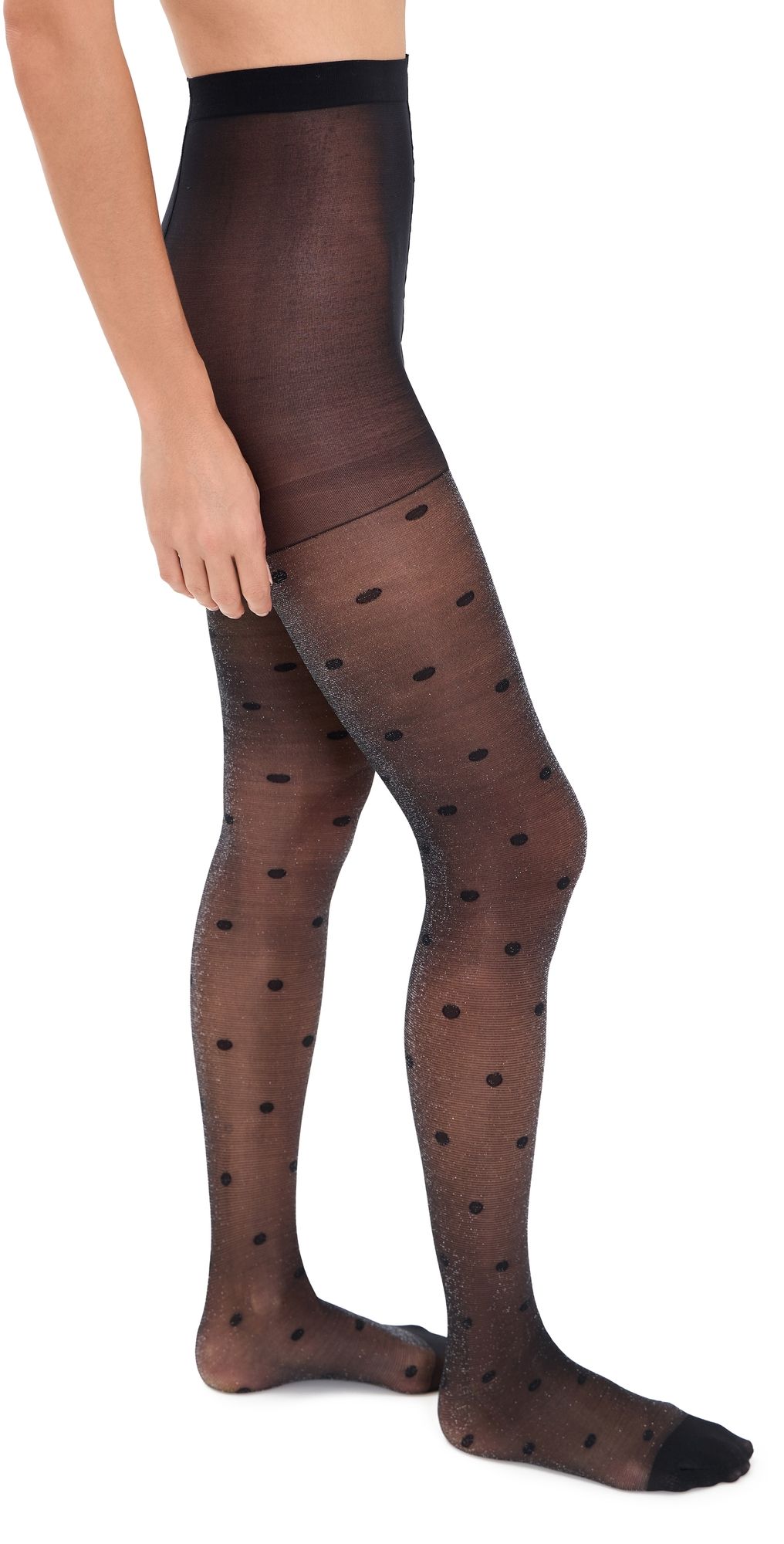 Stems Sparkle Dot Sheer Tights Black One Size