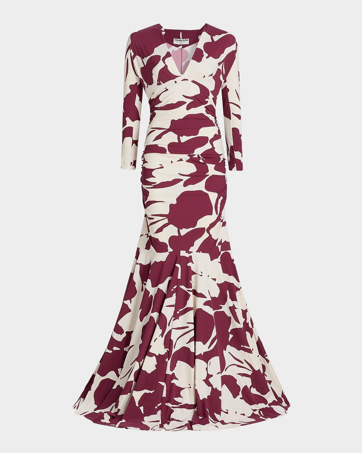 Riensen Floral-Print Mermaid Gown