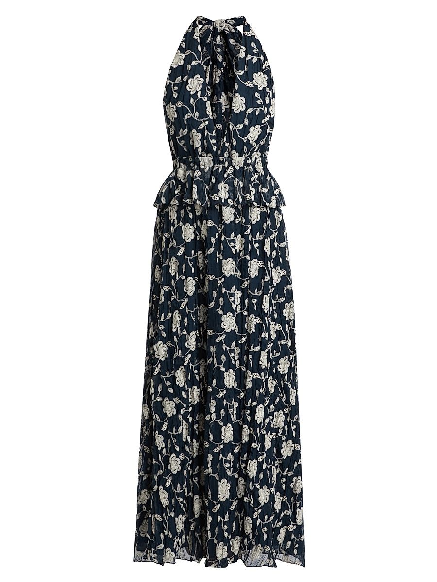 Women's Lily Genevieve Floral Maxi Dress - Spring Navy Lily - Size XL