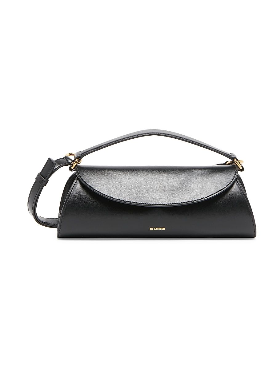 Women's Small Cannolo Leather Shoulder Bag - Black