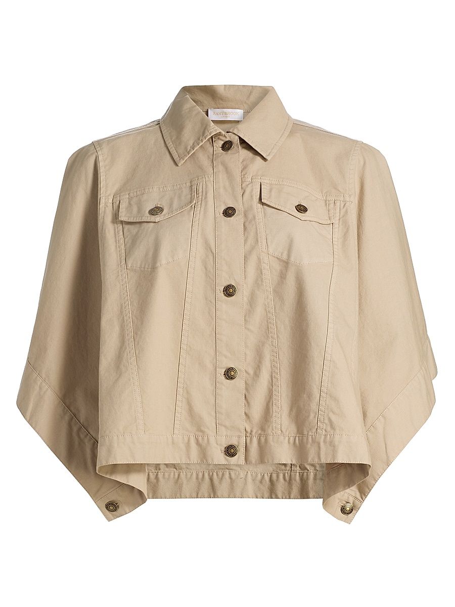 Women's Beatrice Capelet Jacket - Sandstone - Size XXL