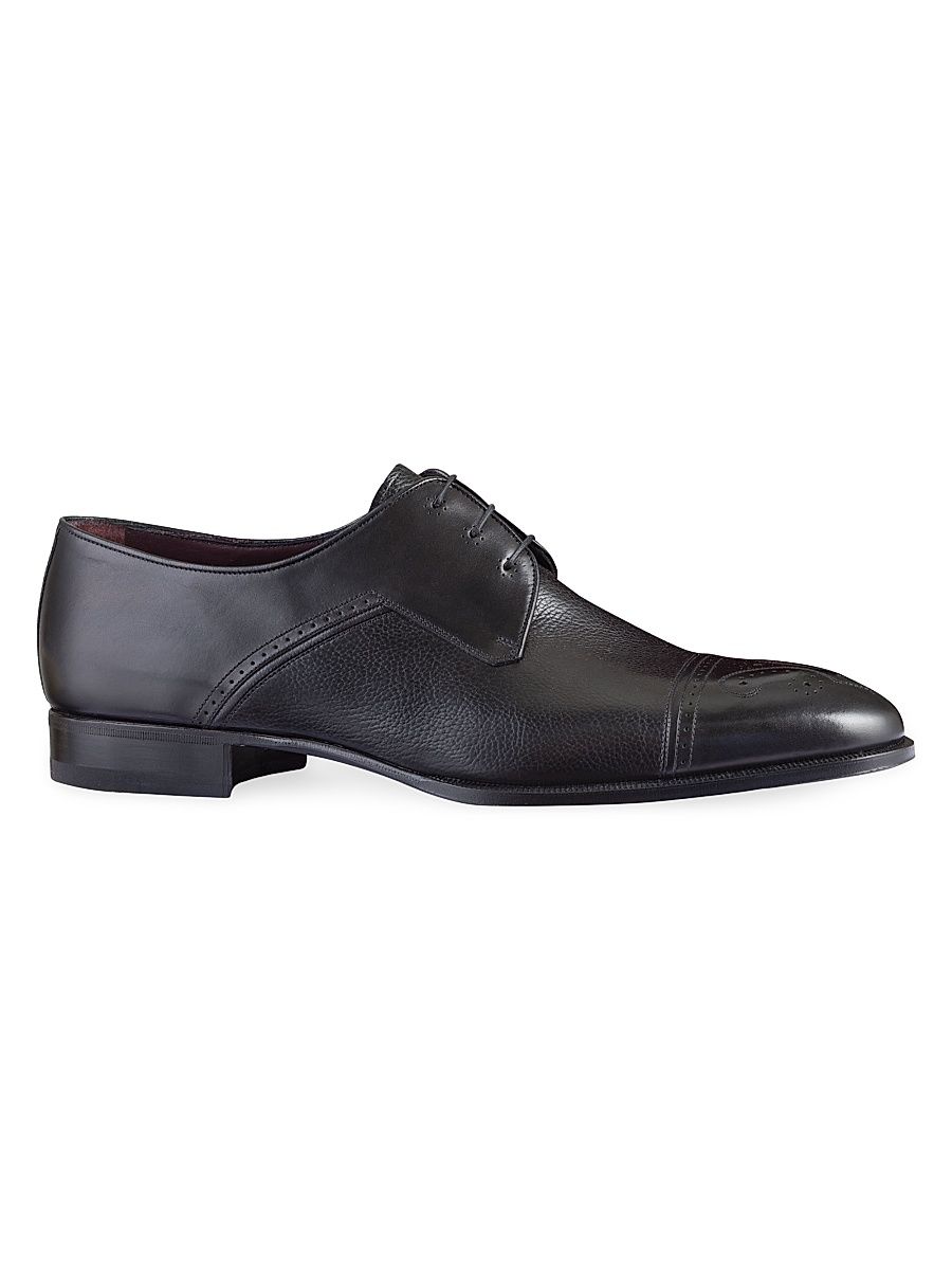 Men's Calfskin Oxford Shoes - Black - Size 5