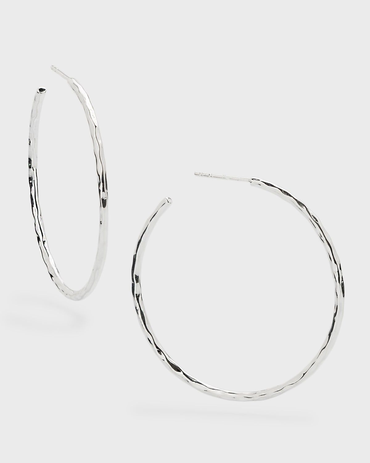 Medium Squiggle Hoop Earrings in Sterling Silver