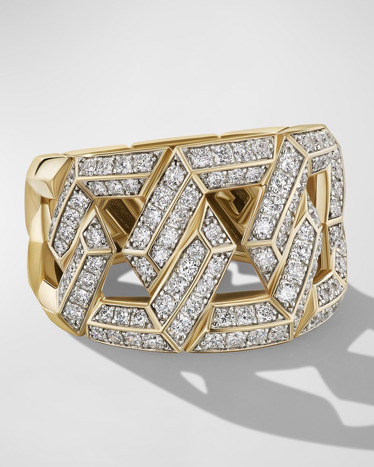 Carlyle Ring with Diamonds in 18K Gold, 16mm