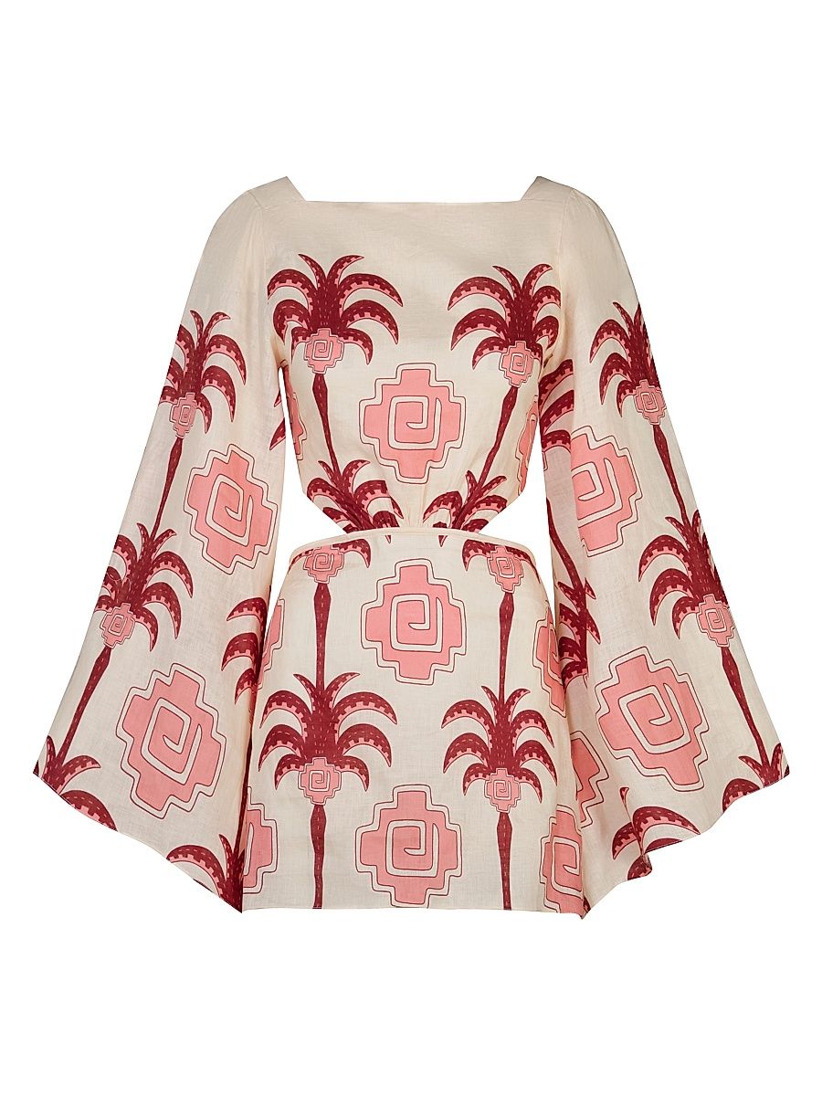 Women's Wave After Wave Minidress - Ecru Paprika Light Pink - Size 10