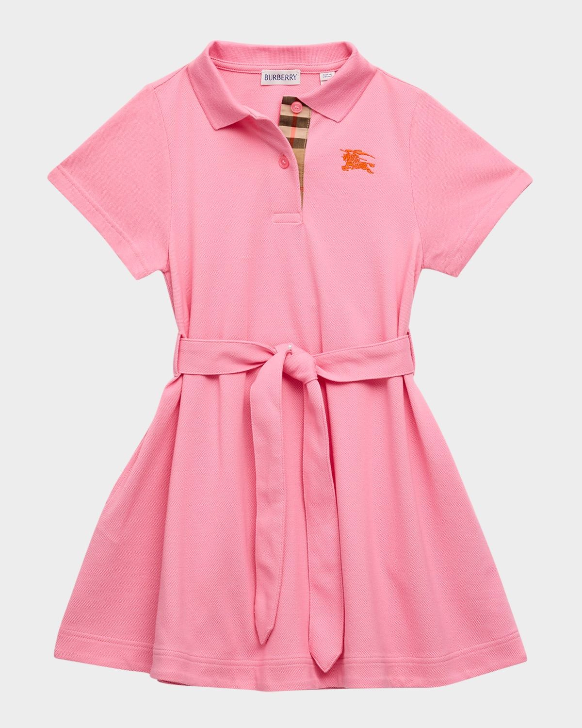 Girl & apos;s Astrid Cotton Pique Polo Dress, Size 3-14