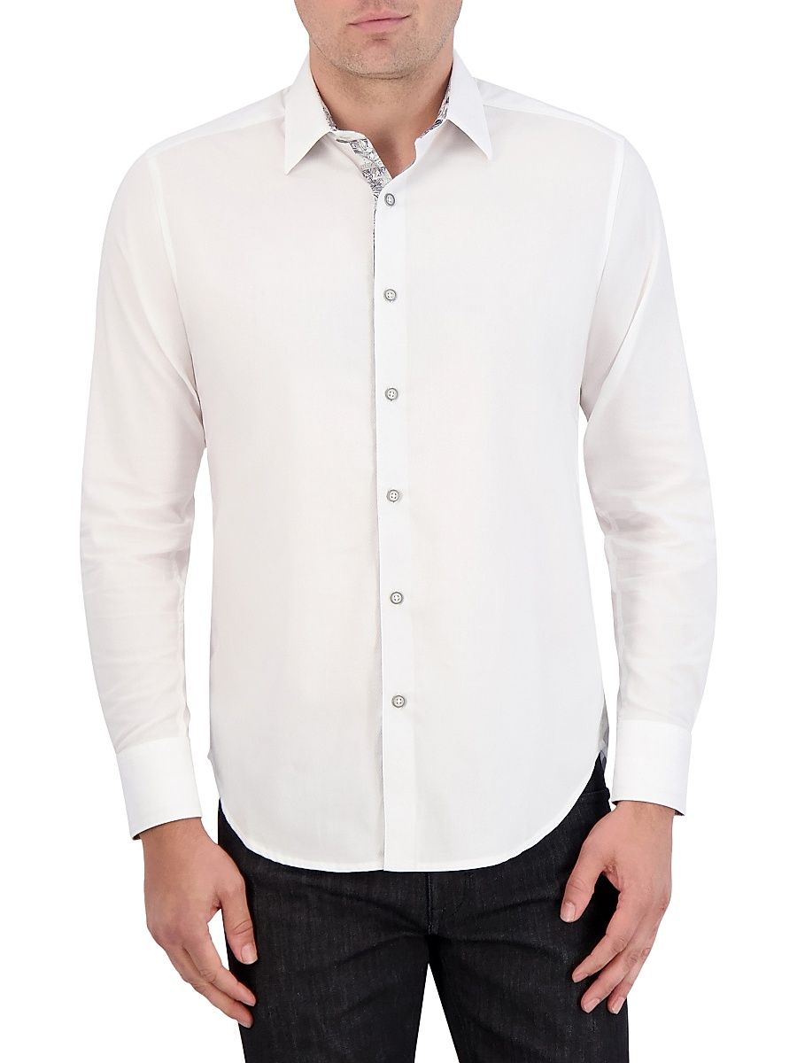 Men's Wayfarer Button-Front Shirt - White - Size XXL