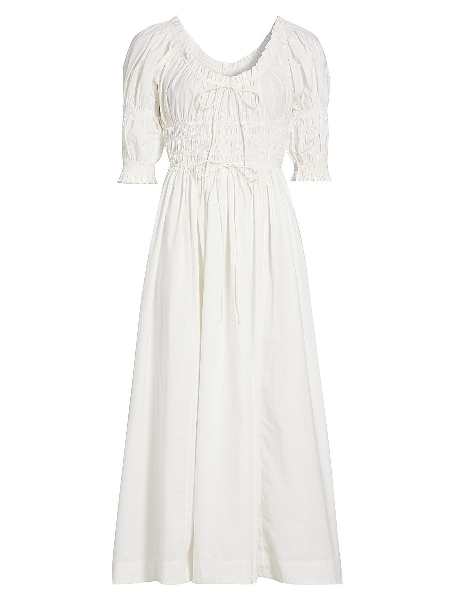 Women's Ischia Puff-Sleeve Dress - Salt - Size Large