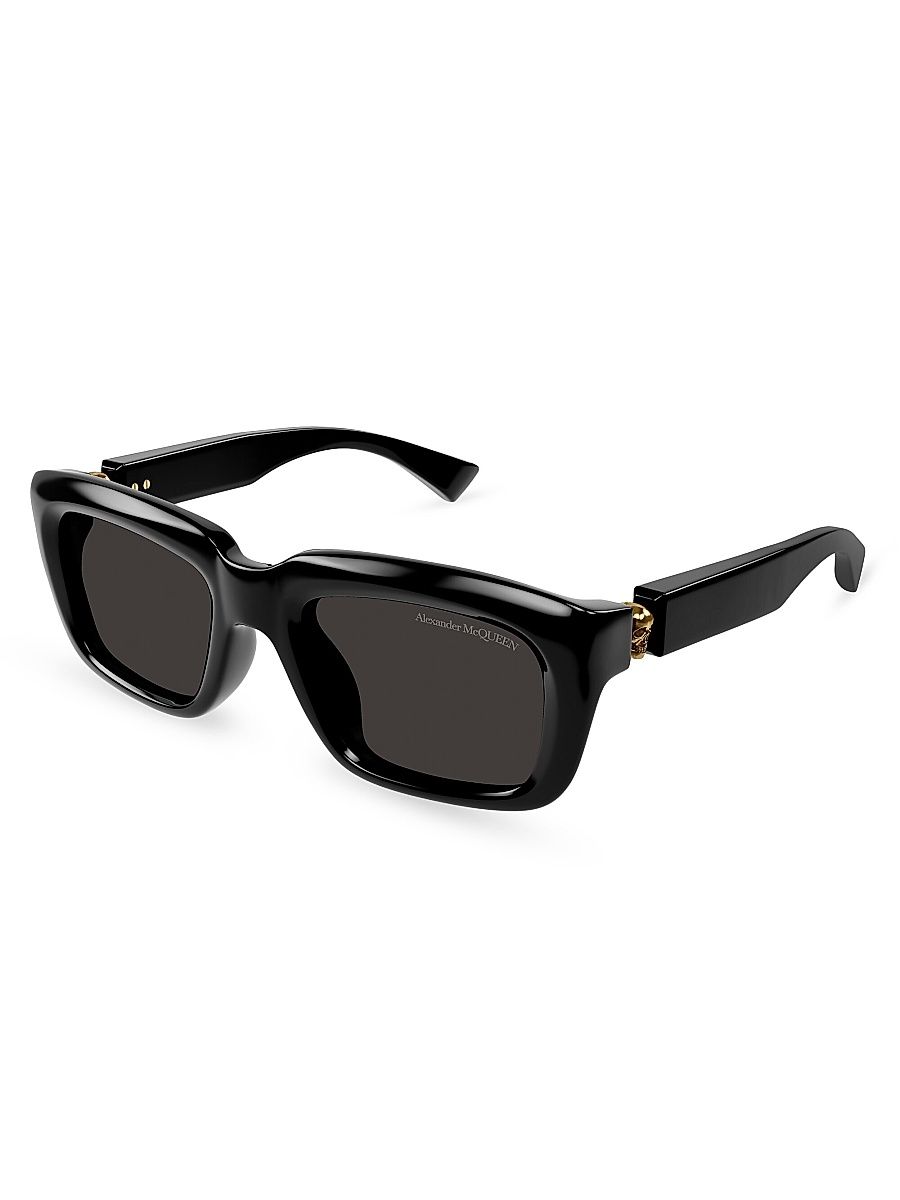 Men's Floating Skull 54MM Square Sunglasses - Black