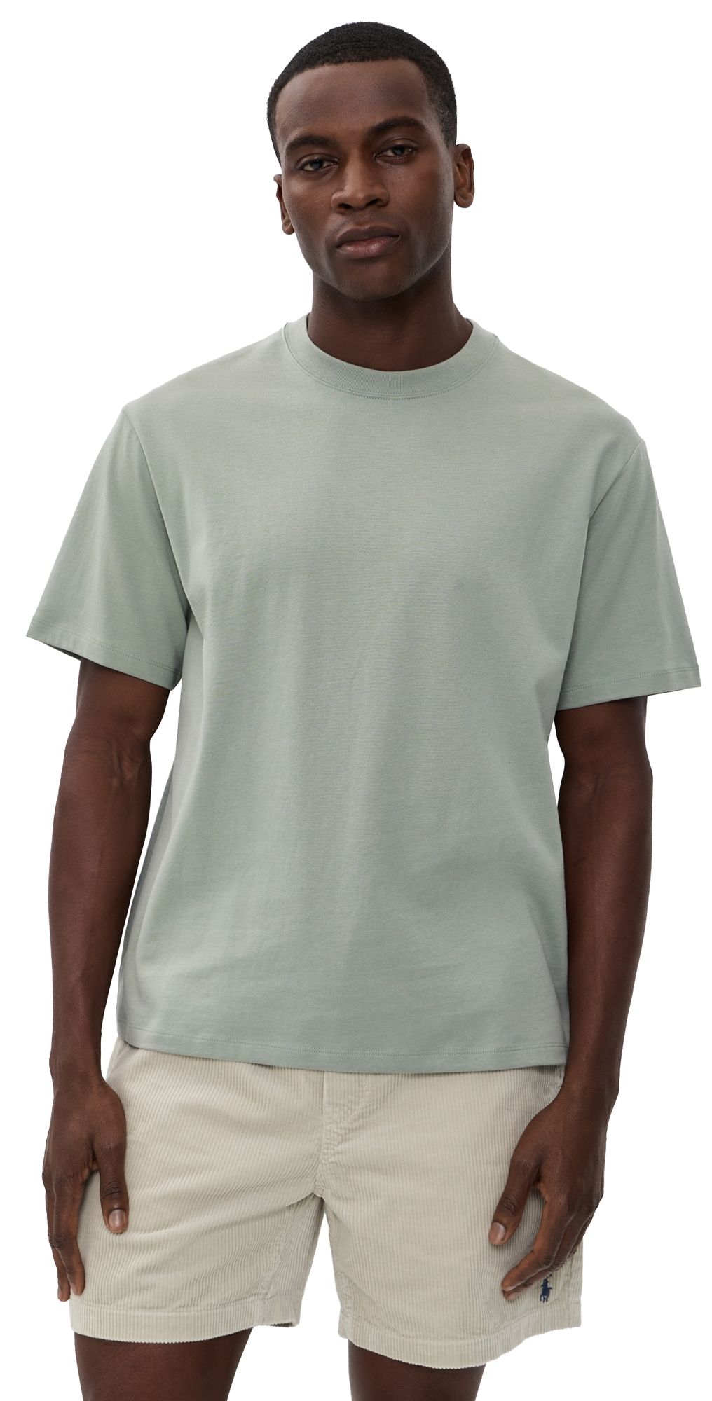 Beyond Yoga Softknit Cotton Tee Grey Sage XS