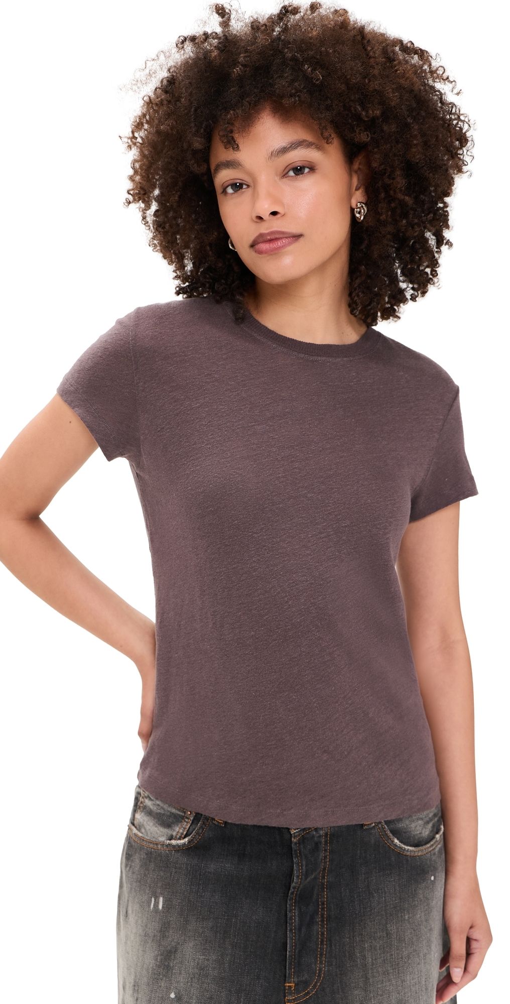 IRO Linen Tee Mocha XS