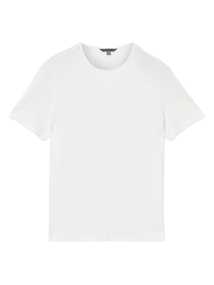 Men's Stanley Textured Pima Cotton T-Shirt - White - Size XXL