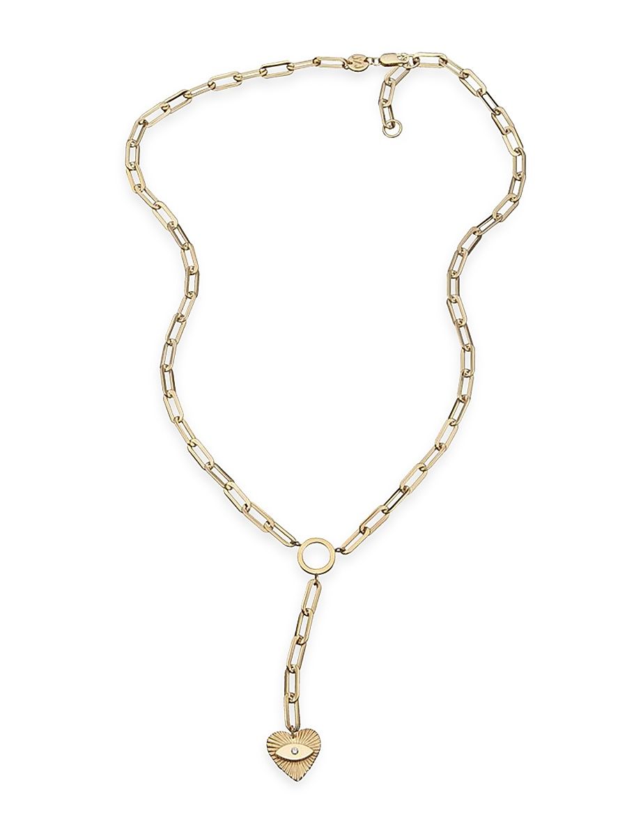 Women's Talia 14K-Gold-Plated & Diamond Lariat Necklace
