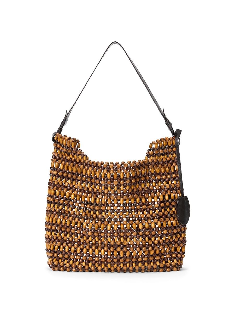 Women's Drift Beaded Shoulder Bag - Multi Wood Beads
