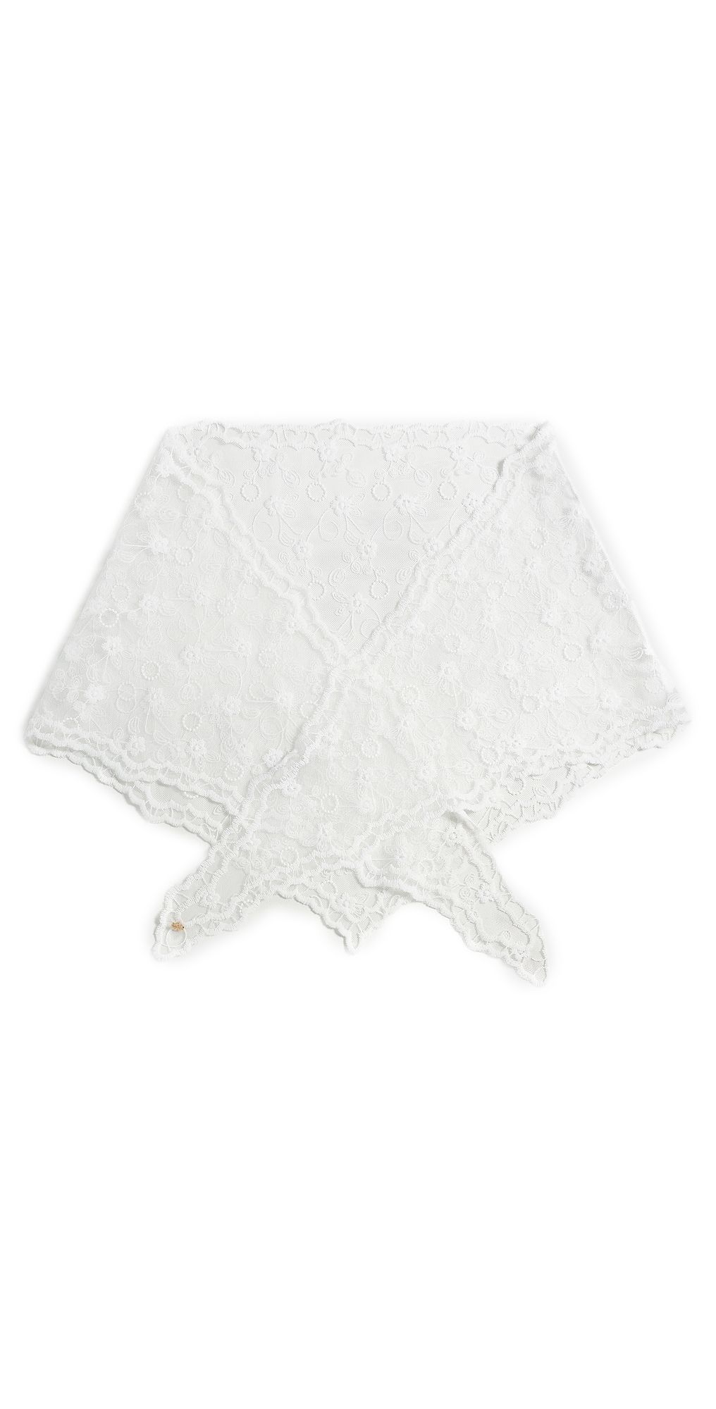 Lele Sadoughi Audrey Lace Scarf White Floral One Size