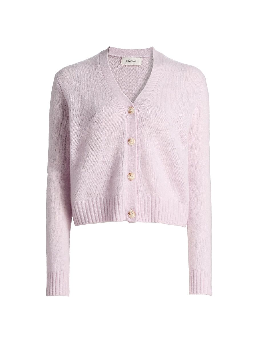 Women's Marionette Cashmere-Silk Regular-Fit Cardigan - Dahlia - Size Medium