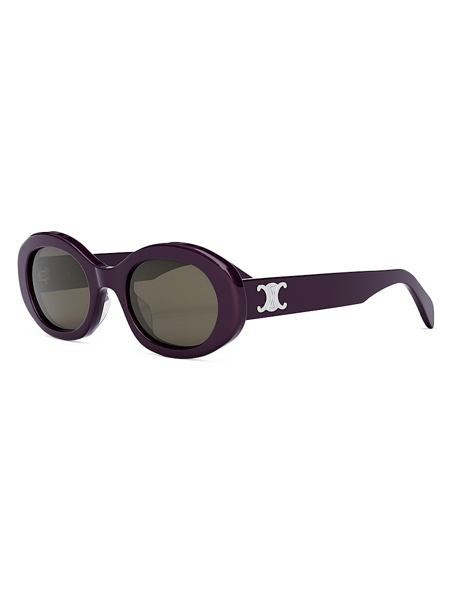 Women's Triomphe 52MM Oval Sunglasses - Violet