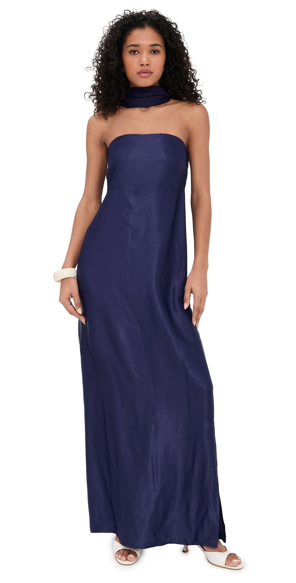 DIARRABLU Tubi Dress Solid Navy S