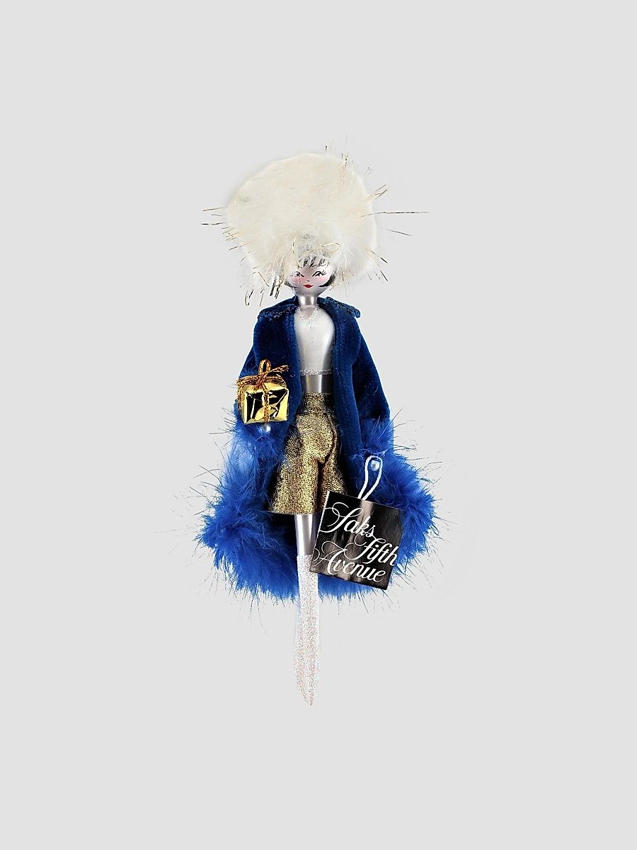 Soffieria De Carlini Lady In Velvet & Feathers Ornament