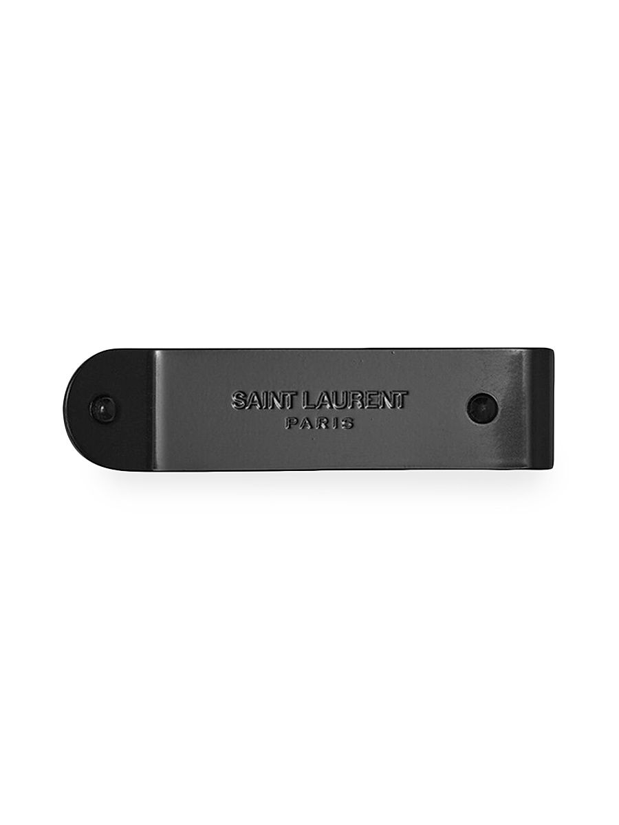 Men's Logo Engraved Money Clip - Black
