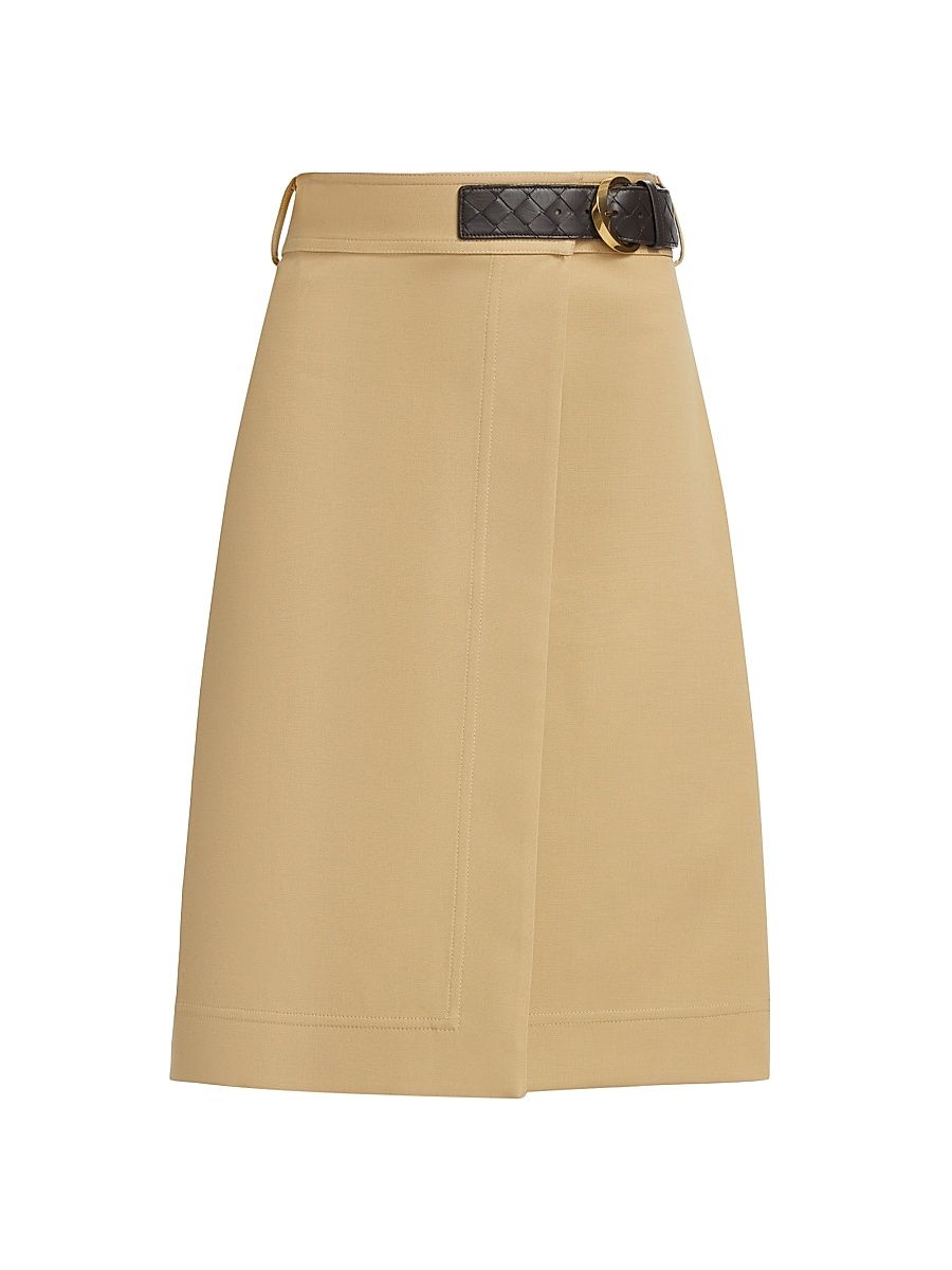Women's Double Cotton Canvas Skirt - Pale Oak - Size 8
