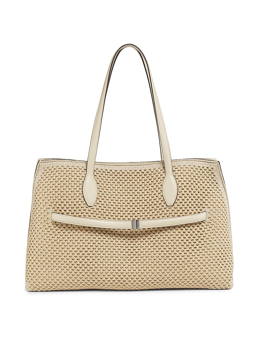 Women's Crochet Tote Bag - Vanilla